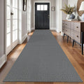 Braided Runner Rug 3x14 Ft Washable Runners for Hallways Non Slip Rubber Backed Kitchen Runners Cotton Long Entryway Runner Indoor, Woven Carpet for Hall Stair Entryway, Dark Grey/Grey