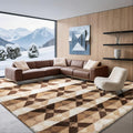 8x10 Area Rugs for Living Room Bedroom, Soft Fluffy Shaggy Bedside Rug, Indoor Floor Carpet for Kids Playroom, Dorms, Nursery Rooms, Home Decor (Coffee Ombre 8'x10')