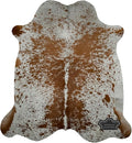 Genuine Cowhide Rug - Natural Leather Hide Rugs for Living Room & Area Rug for Bedroom - Real Cowhides Rug for Rustic Home Decor - Brown Speckled Cowhide Rugs Collection, 6x6-7ft