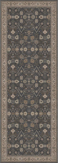 Kuden 2'6"x10 Runner Rug, Machine Washable Area Rug with Non-Slip Backing, Vintage Style, Soft, Easy Clean, Low Pile Rug for Hallway, Entryway, Kitchen, Bedroom