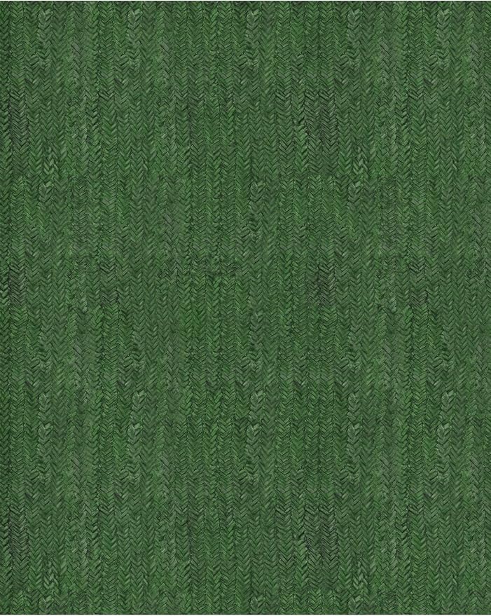Eleisa Modern Vintage 8x10 Herringbone Chevron Area Rug for Living Room, Green, Non-Slip Stain Resistant Washable Rug, Farmhouse Home Decor Carpet for Bedroom, Kitchen, Dining Room