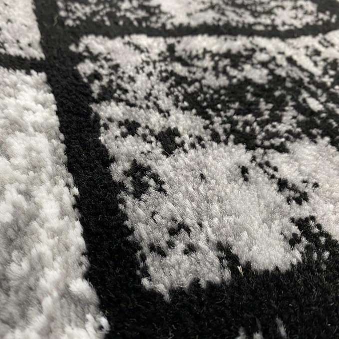 LUXE WEAVERS Modern Geometric Squares 10007 Gray 5x7 Area Rug
