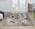 Keen Home Design Area Rugs - 10ft Round Non-Shedding, Abstract Rugs for Kitchen, Living Room, Bedroom, Dining Room, Entryway - Size: 10' Square, Multi