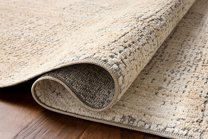 Loloi Amber Lewis Bexley Collection BEX-03 Natural/Slate 2'-7" x 12'-0" Runner Rug Neutral, Textured, Living, Bedroom, Dining, Carpet
