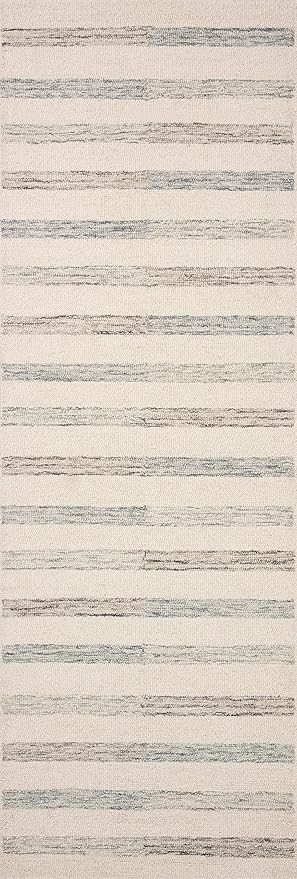 Loloi Chris Loves Julia Chris Collection CHR-05 Ivory/Slate 9'-3" x 13', .50" Pile Height, Area Rug