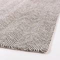 Modern Herringbone Chevron Collection Handcrafted Wool Area Rug - Durable, Zigzag Pattern, for High Traffic, Contemporary Design for Living Room, Bedroom, Dining Room Decor (Dark Olive, 6' round)