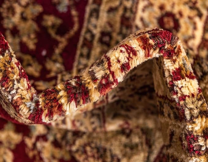 Unique Loom Voyage Collection Traditional Oriental Classic Intricate Design Area Rug (8' 0 x 11' 4 Rectangular, Red/Gold)
