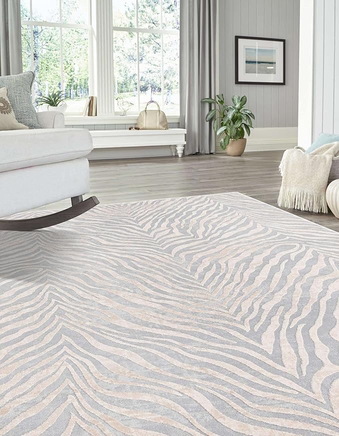 Unique Loom Finsbury Collection Area Rug - Meghan (9' x 12' 2" Rectangle, Gray and Ivory)