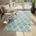 Lahome Moroccan Washable 3x5 Entryway Rug - 3x5 Area Rugs for Bedroom Throw Non-Slip Low-Plie Kitchen Rugs Soft Sage Distressed Capet for Office Bathroom Living Laundry Room Dining Room