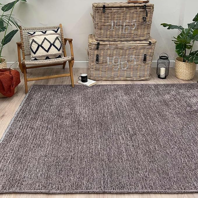 Alfa Rich 3x10 Dark Gray Washable Area Rugs for Living Room Hallway Kitchen Cotton Decor Runner
