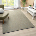 LUXE WEAVERS Modern Farmhouse Green 5x7 Washable Area Rug, Anti-Slip Diamond Pattern Carpet