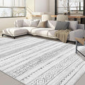 Nakagishi 5x8 Area Rugs Living Room: Washable Boho Large Neutral Soft Farmhouse Rug Stain Resistant Modern Indoor Floor Non-Slip Carpet for Bedroom Nursery Kids Playroom Office Dining Room Dorm- Grey