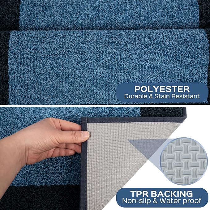 Machine Washable Kitchen Rug 32" x 70", Non Slip Indoor Door Rug, Absorbent Entrance Runner Rug for Bedroom, Hallway, Bathroom, Floor (Roll Packing)