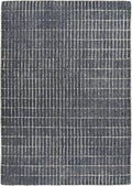 Hand-Tufted 100% Wool Area Rug – Unique Modern Geometric Grid Pattern, Soft Plush Textured Carpet for Living Room, Bedroom, Dining Room & Entryway (Smoke, 8' x 10')