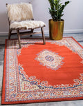 Unique Loom Reza Collection Traditional Persian Style Area Rug, 5 x 8 ft, Terracotta/Ivory