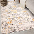 Rugshop Geometric Boho Perfect for high Traffic Areas of Your Living Room, Bedroom, Home Office, Kitchen Area Rug 3'3" x 5' Yellow