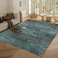 RUGSURE Washable Area Rug - 1/6 Thick - Stain & Water Resistant Non-Slip - Resistant Rug for Living Room, Bedroom, Nursery, Pet & Child Friendly, Vintage Charm Area Rugs (Green, 8' x 10')