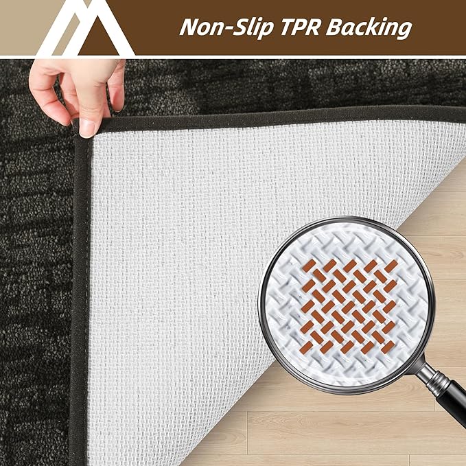 COSY HOMEER-Door-Mat Dirt Trapper Entryway Rugs 20"x32" Non Slip Washable Entrance Mats Absorbent Welcome Mat Low Profile Dog Door Mats for Front Back Doomats and Wet Shoes,Dark Grey