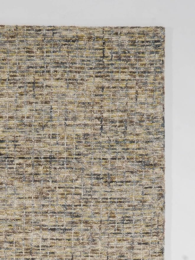 Hand Tufted Wool ECO-Friendly Area Rugs - 5'x8', Rectangle Shape, Light Green, Solid Plain Design, High Pile Handmade Anti Skid Area Rugs for Living Room, Bed Room (KWC111)