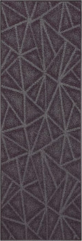 Furnish my Place Geometrical Pattern Indoor/Outdoor Refine Purple Rug, Abstract Area Rug, Runner Rug, Hallway Entry Carpet, Contemporary Rug for Living Room, Dining Room, Made in USA - 2' x 8'