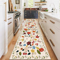 U'Artlines Runner Rug for Hallways & Kitchen - 2'6" x 10' Colorful Soft Non Slip Washable Boho Floral Floor Carpet for Entryway, Laundry Room, Bathroom - Beige