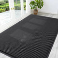 OLANLY Front Door Mat Indoor Outdoor Entrance, Waterproof Heavy Duty Doormat, Fade Resistant, Low Profile, Easy Clean Patio Porch Welcome Floor Mats for Entry, 59x30, Charcoal Grey