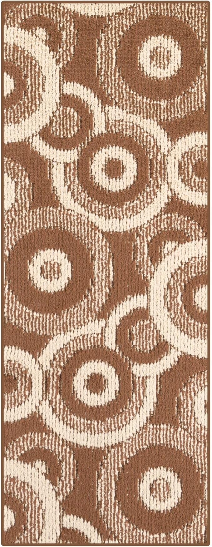 Custom Size Brown Hallway Runner Rug | Cut to Length 2'3" x 6' (Runner) | Non-Slip & Machine Washable | REMNAZ