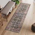 Dripex Washable Runner Rug 2x6 Non-Skid Kitchen Runner Vintage Kitchen Rug for Hallway Soft Low-Pile Carpet, Stain Resistant Kitchen Mat for Laundry Living Room Bathroom
