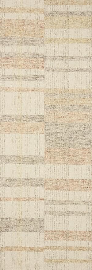 Loloi Chris Loves Julia Chris Collection CHR-04 Natural/Multi 2'-6" x 7'-6", .50" Pile Height, Runner Rug