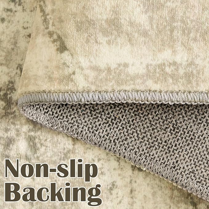 jinchan Moroccan Runner Rug 2x6 - Kitchen Machine Washable Runner Rug Modern Geometric Soft Low-Pile Lightweight Non-Slip Carpet for Entryway Hallway Laundry Room Bedroom Farmhouse (2x6ft, Taupe)