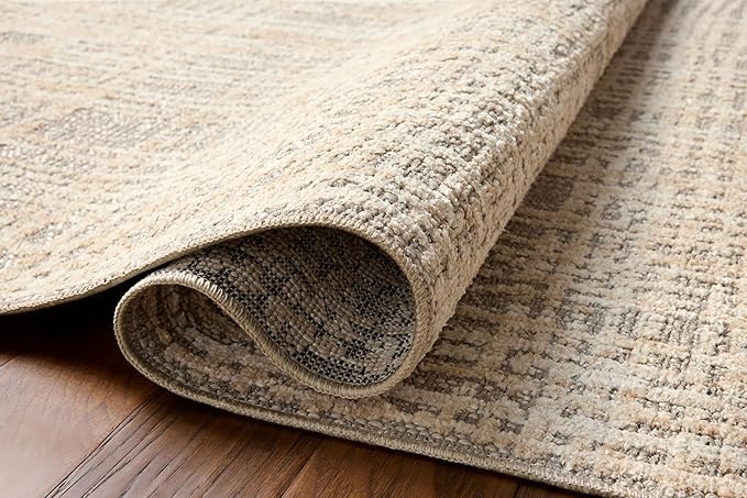 Loloi Amber Lewis Bexley Collection BEX-07 Natural/Dove 5'-0" x 7'-6" Area Rug Neutral, Textured, Living, Bedroom, Dining, Carpet