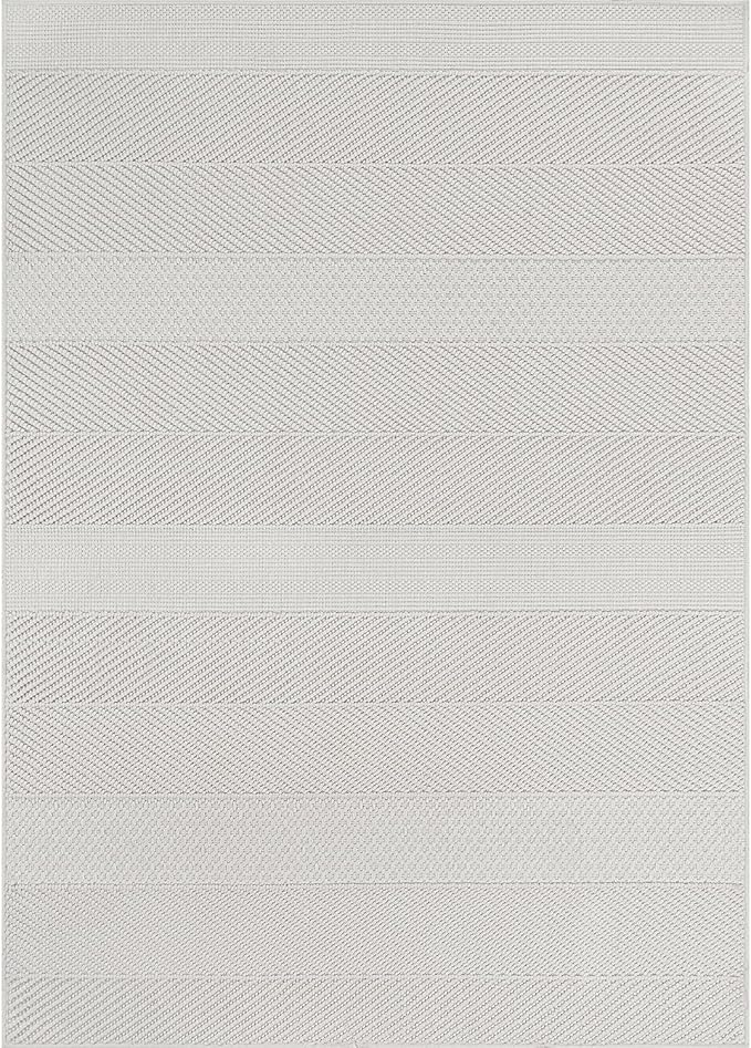 Beverly Rug Micro Loop Large Area Rug White 9x12 Modern Luxury Boho Geometric Durable Indoor Area Rugs for Living Dining Room Office Stain Resistant Non Shedding Casual Indoor Carpet White 9 x 12
