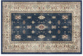 RUGGABLE Washable Vintage Area Rug – Verena Sapphire 2x3, Stain-Resistant, Non-Slip – Small Machine Washable Rugs for Living Room, Bedroom, Hallway, Entryway & Bathroom–with Cushioned Pad