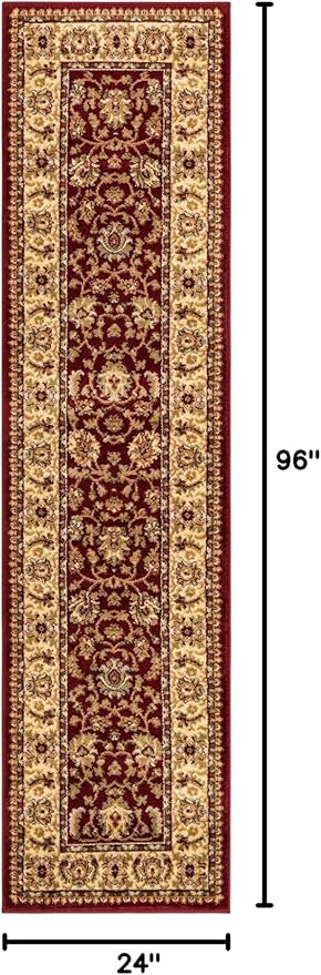 Unique Loom Voyage Collection Traditional Oriental Classic Intricate Design Area Rug (2' 0 x 8' 0 Runner, Red/Gold)