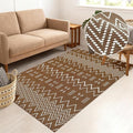 Boho Rugs for Living Room,3x5 ft Braided Rug,Washable Faux Jute Rug for Bedroom,Cotton Soft Entryway Rugs,Floor Carpet with Rubber Backed,Non Slip,Brown/White