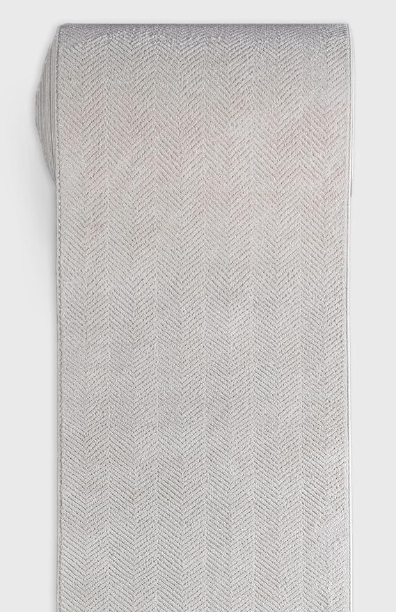 Well Woven Custom Size Hallway & Stair Runner- Harlow Pompeii Ivory 27 Inches Wide x 65 Feet Long Runner (27" x 65') Runner Rug - Modern Chevron Pattern, Ultra-Soft, Easy-Clean