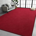 Large Area Rugs for Living Room Bedroom, 5x8 Feet Burgundy Red Rug, Minimalist Modern Shag Rug, Soft Thick Memory Foam Indoor Carpet, Non-Slip Washable Rug for Boys Girls Dorm Nursery Room Home Decor