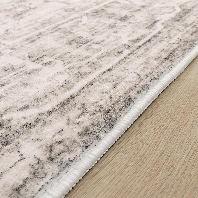 Paco Home Area Rug Modern Oriental Design in Vintage Look in Beige, Size: 7'10" x 11'2"