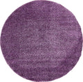Unique Loom Solo Collection Area Rug - Calabasas (6' 1" Round, Violet)