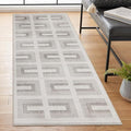 ReaLife Rugs Machine Washable Area Rug Runner - Living Room Bedroom Bathroom Kitchen Entryway Office - Non-Slip Baking Low Pile Stain Resistant Premium - Modern Geometric - Remi - Beige 2'6" x 6'
