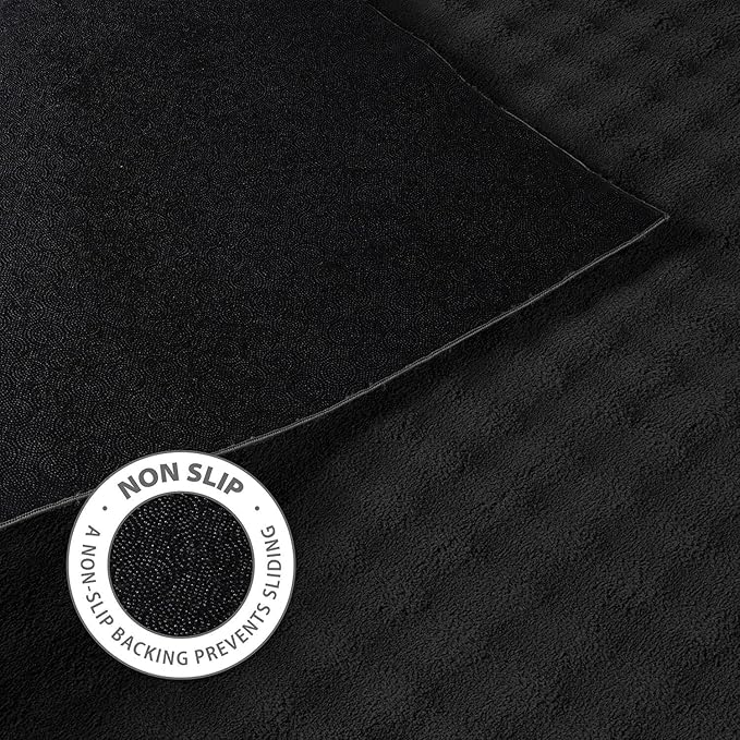 CAMILSON Modern Black Non Slip Rug 8x10 Ultra Soft High Pile Area Rugs Non Skid Rubber Backing Durable & Easy to Clean Carpet for Living Room Bedroom Kids Room Indoor Use (8 x 10 Black)