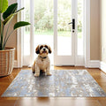 WITSHOCK 2x3 Washable Entry Rug: Blue Small Rugs for Entryway Kitchen Bathroom Door Mat Indoor Entrance, Non Slip Rubber Backing, Stain & Fade Resistant, Neutral Modern Abstract Decor
