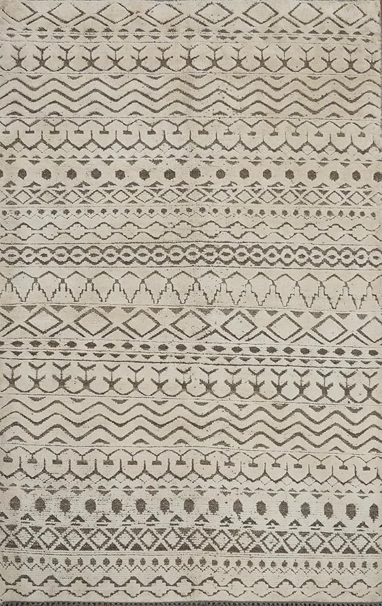 Modern Collection 7' 7'' X 5' 3'' Rug Rug, All-Over Viscose Silk Carpet for Home Décor, Foyer and Hallway