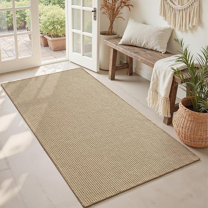 Jute Front Door Mat Indoor Entrance Indoor Door Mat Rugs for Entryway Entry Entrance Mats Foyer Rugs Doormat Inside Welcome Mats Boho 2x4 ft Long Runner