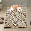 YHSF South West Native American Rug Ritz – Native Tribal American Indian Inspired Rug - Living Room, Bedroom, Hallway, Entryway & High-Traffic Area Rugs - Washable - Soft - Mocha, 2 Feet x 3 Feet