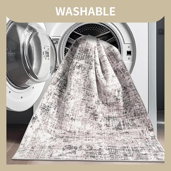 Area Rug for Living Room Bedroom 3x5 ft Washable Rugs with Modern Non Slip Easy Care Floor Mats for Kitchen Entryway High Traffic Area Floor Carpet for Decor Doorway Laundry