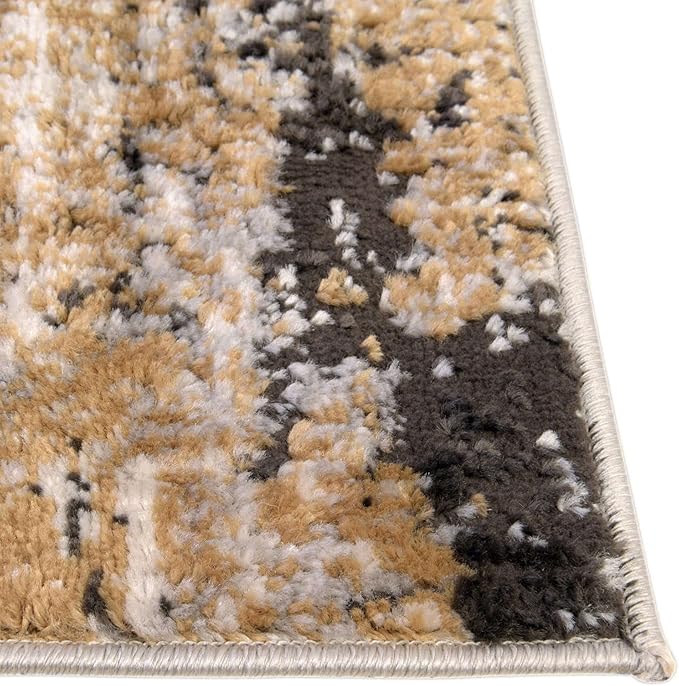 Rugs.com Leipzig Collection Area Rug – 8X11 Beige Low-Pile Rug Perfect for Living Rooms, Large Dining Rooms, Open Floorplans