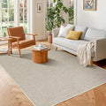 LBRO2M Easy Jute Solid Area Rug 5X7 Washable Rugs for Living Room Bedroom Natural Jute Look Indoor Outdoor Rug Durable, Solid Non Shedding Eco Friendly (5X7 Gray)