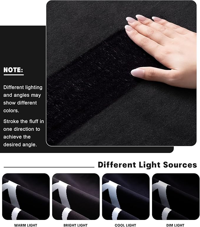 YIHOUSE Modern Washable Area Rug for Living Room Bedroom - Large Abstract Black and White Rug Non-Slip Ultra-Thin Home Decor (Dark Curve, 5'x7'ft)