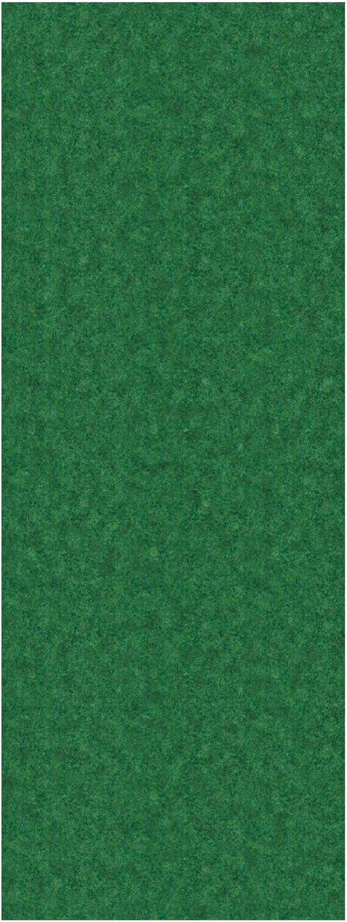 Ottomanson 2'7" x 30' Hallway Runner with Scraper Pile - Extra Durable Non-Slip Rug Mat for Indoor & Outdoor Use - Ideal for Kitchen, Entryway & Garage - High-Traffic Carpet, Green
